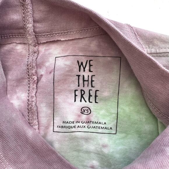 Free People Be Free Tie Dye Long Sleeve Top in Lavender Mint | XS Oversized - Picture 6 of 9